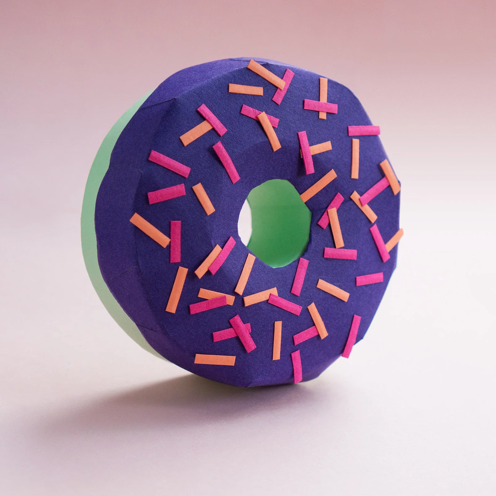 Purple paper donut