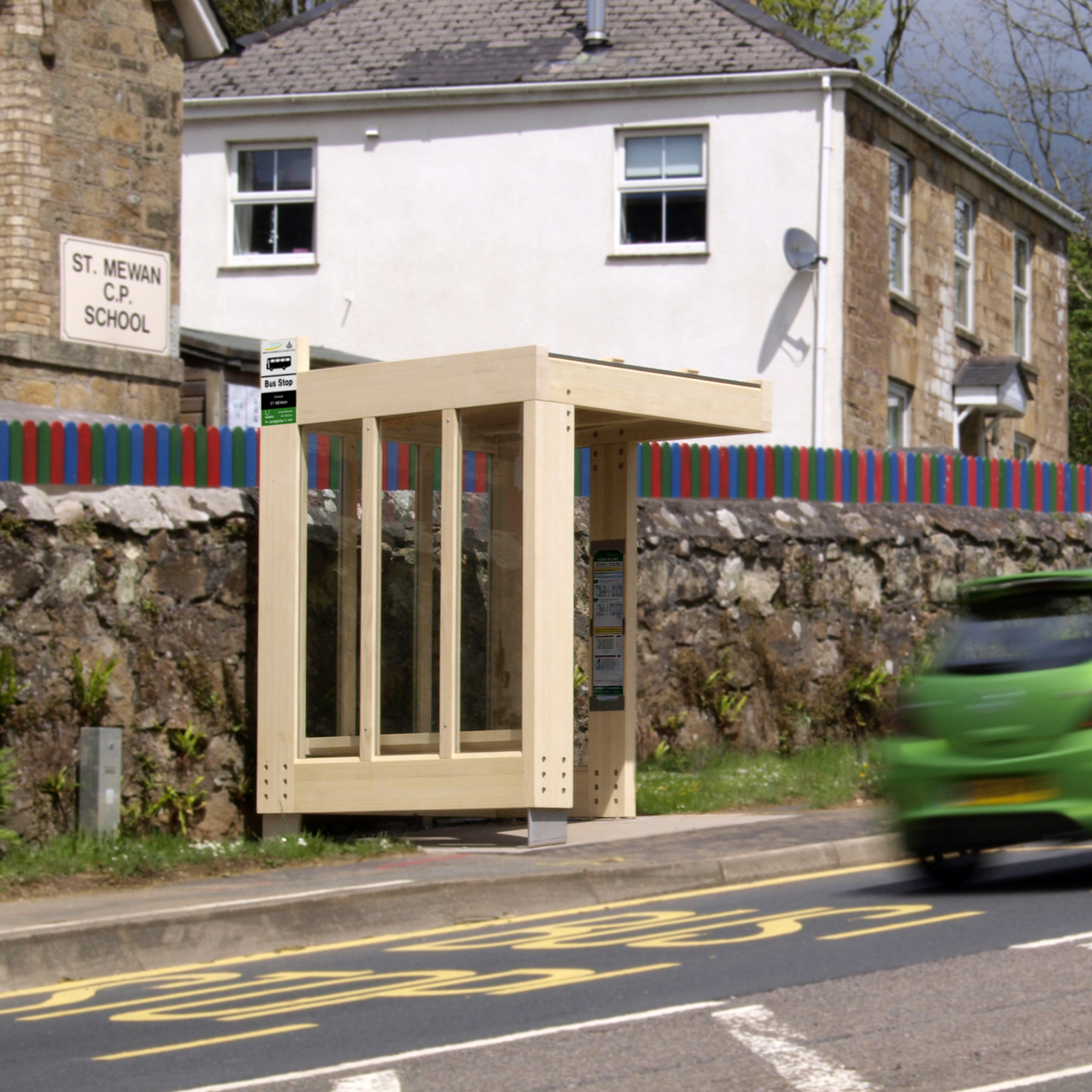Accoya Bus Shelter in Wood