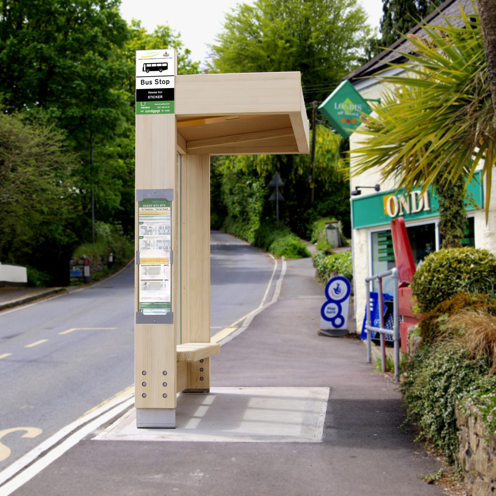 Wooden, Accoya, Durable, Bus Shelters. 