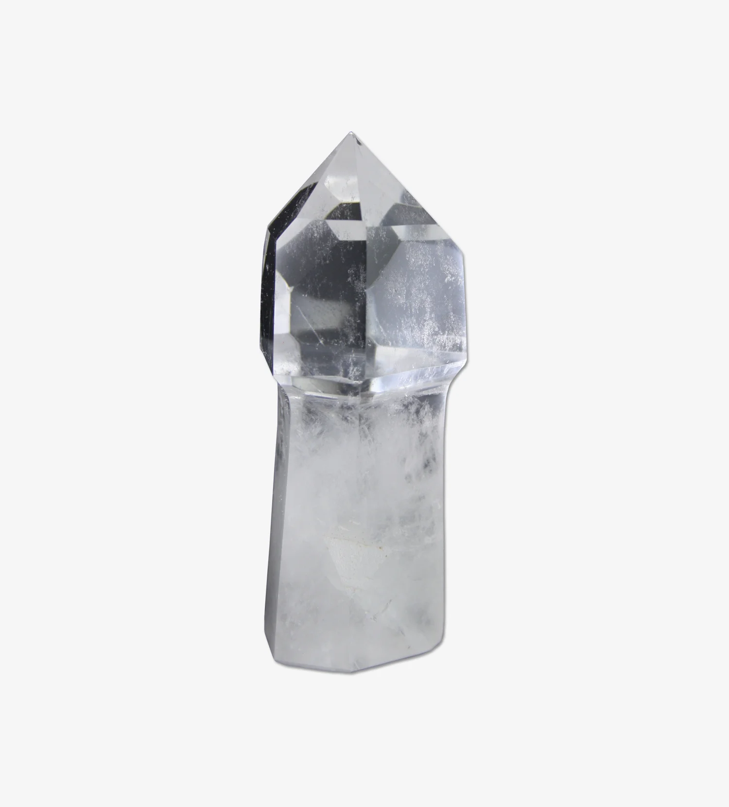 CLEAR QUARTZ SCEPTRE Terminator Crystal 53 Grams