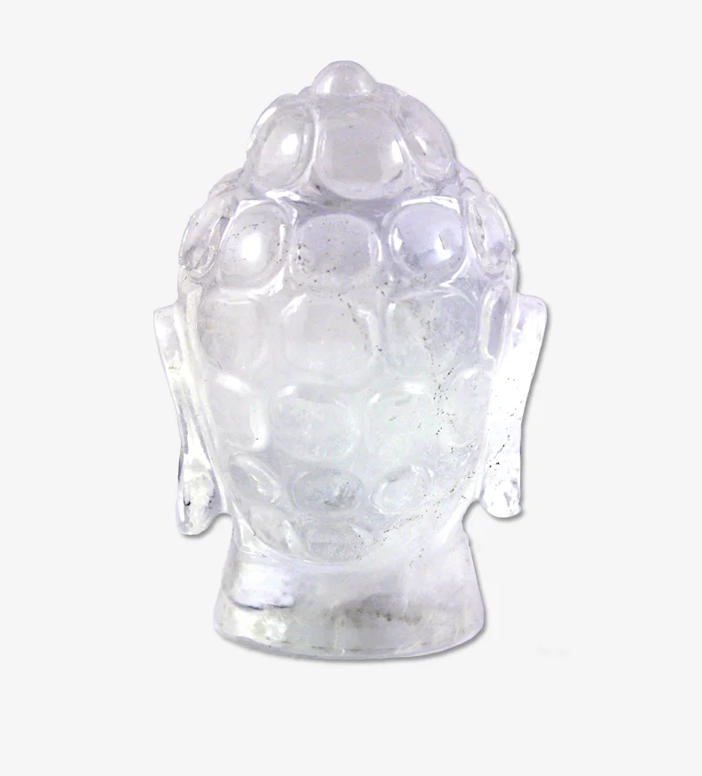 CLEAR QUARTZ Buddha Head