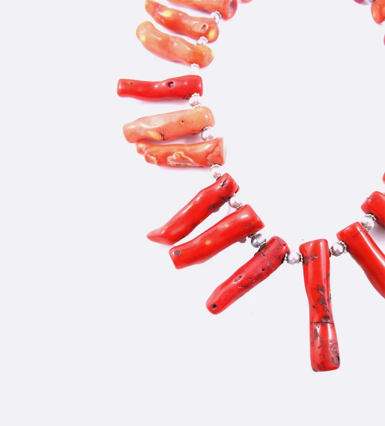 Red Coral and Freshwater Pearl Necklace