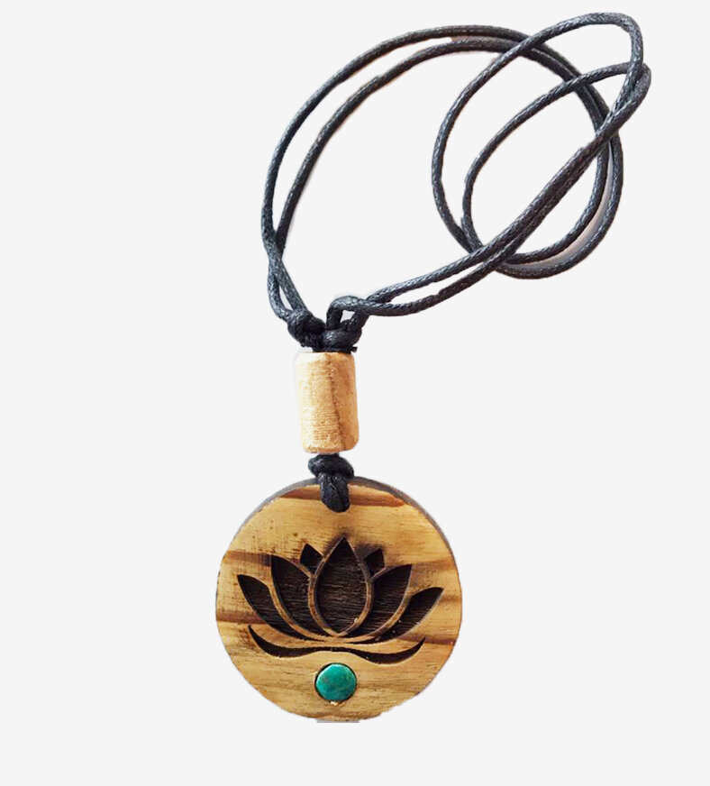 Palo Santo Snake & Turquoise Necklace