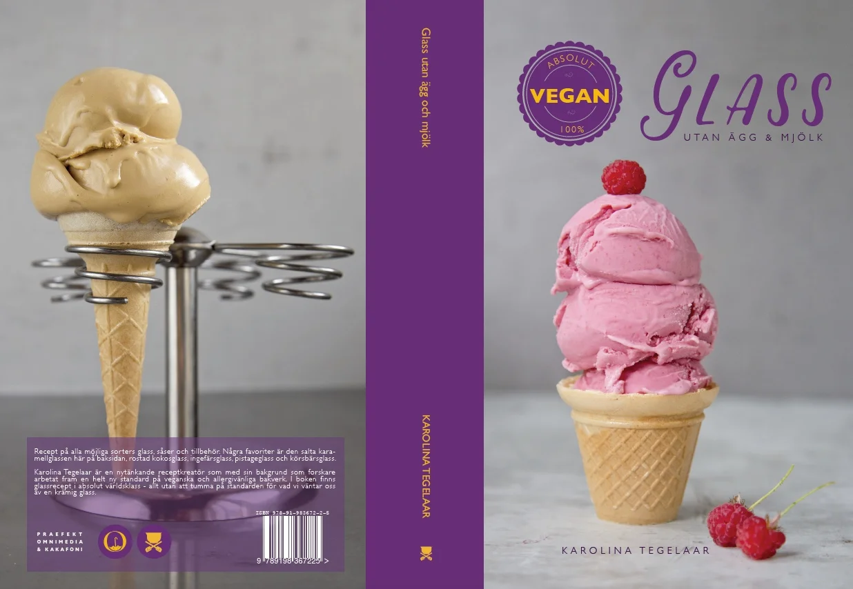 Min omfattande bok om hur du lyckas med krämig vegansk glass finns nu i webbutiken! Jag använder grunderna i fransk glasstillverkning för att få den perfekta veganska glassen och beskriver precis hur du gör för att lyckas!