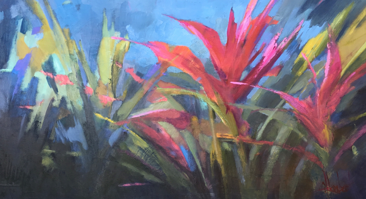 "The Botanicals #7" 24x36 oil on board. $3800