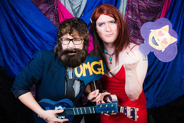 Even our Disk Jockey, DD Riot, dressed the part (right). Photo by Fun Loving Photos