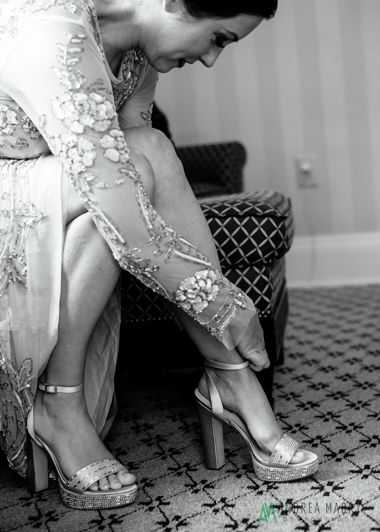 Bridal Preparation. Government Street Presbyterian Church Mobile Wedding. Andrea Mabry Photography.