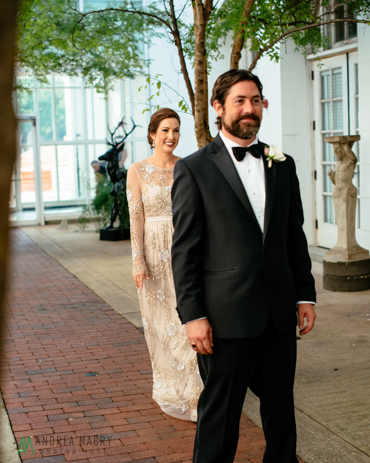 First look at the History Museum of Mobile. Government Street Presbyterian Church Mobile Wedding. Andrea Mabry Photography.