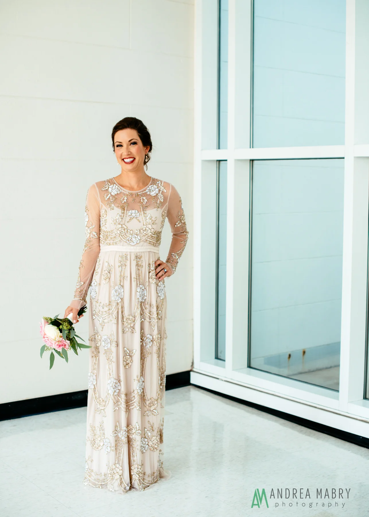 Bridal Portraits at the History Museum of Mobile. Government Street Presbyterian Church Mobile Wedding. Andrea Mabry Photography.