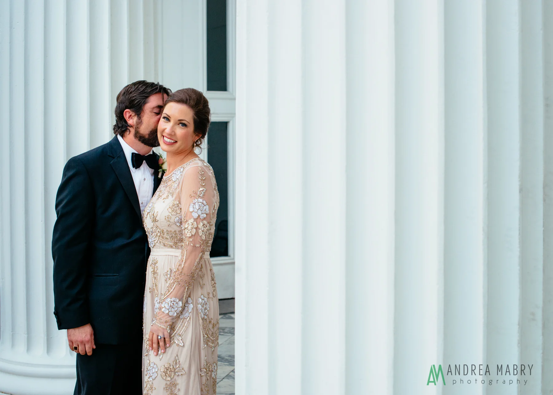 Wedding Portraits. Government Street Presbyterian Church Mobile Wedding. Andrea Mabry Photography.