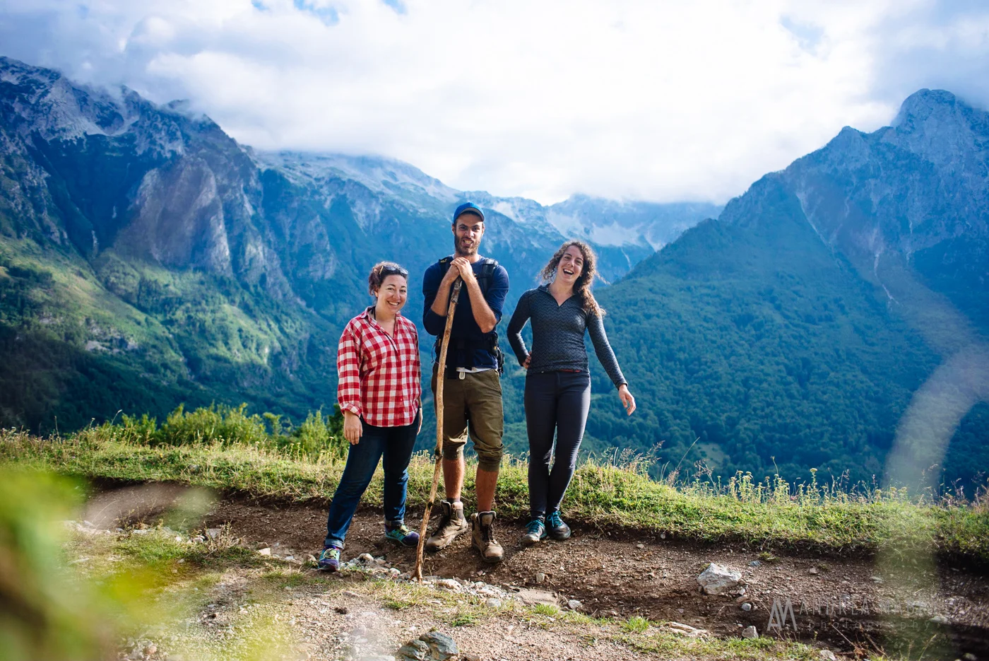 Me, our new friend Martin, and Ally on the trail.