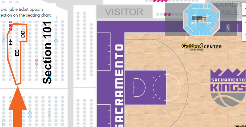 Sacramento Kings Tickets Seating Chart