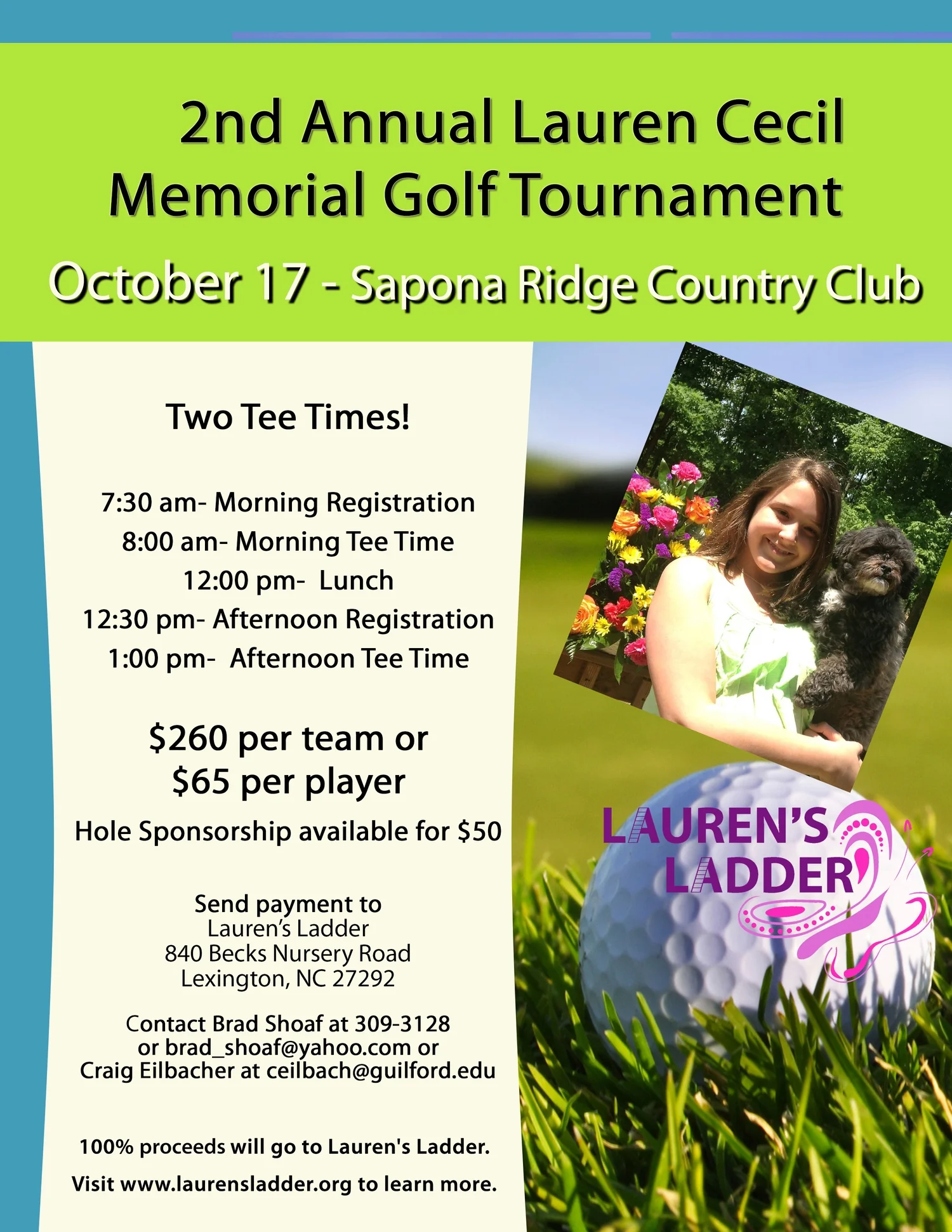 Second Annual Lauren Cecil Memorial Golf Tournament