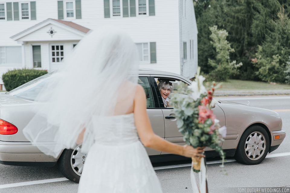  The moment Hannah's Grandmother drove by and saw her wearing the very same dress she got married in back in 1954...She kept saying how she couldn't wait to show her dentist the photos; Adorable! 