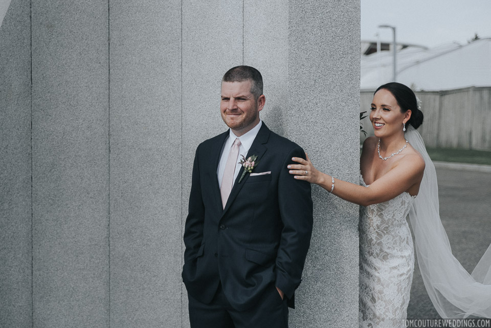  Note how the sun's behind clouds for the above first look photo, and broke through just as they saw each other below! 