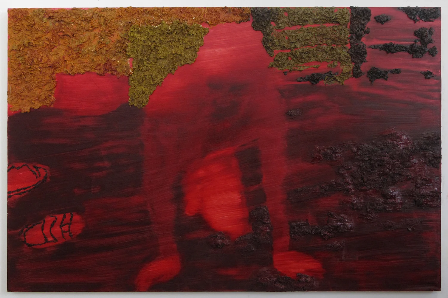 On all Fours #2 2012 Oil on linen 68x44in