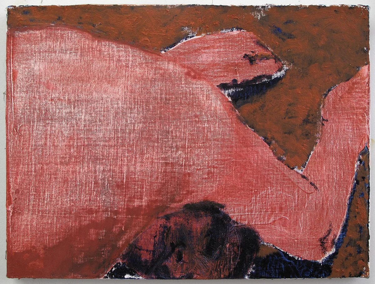  Hands and Knees  2013  Oil on linen  12x16in 