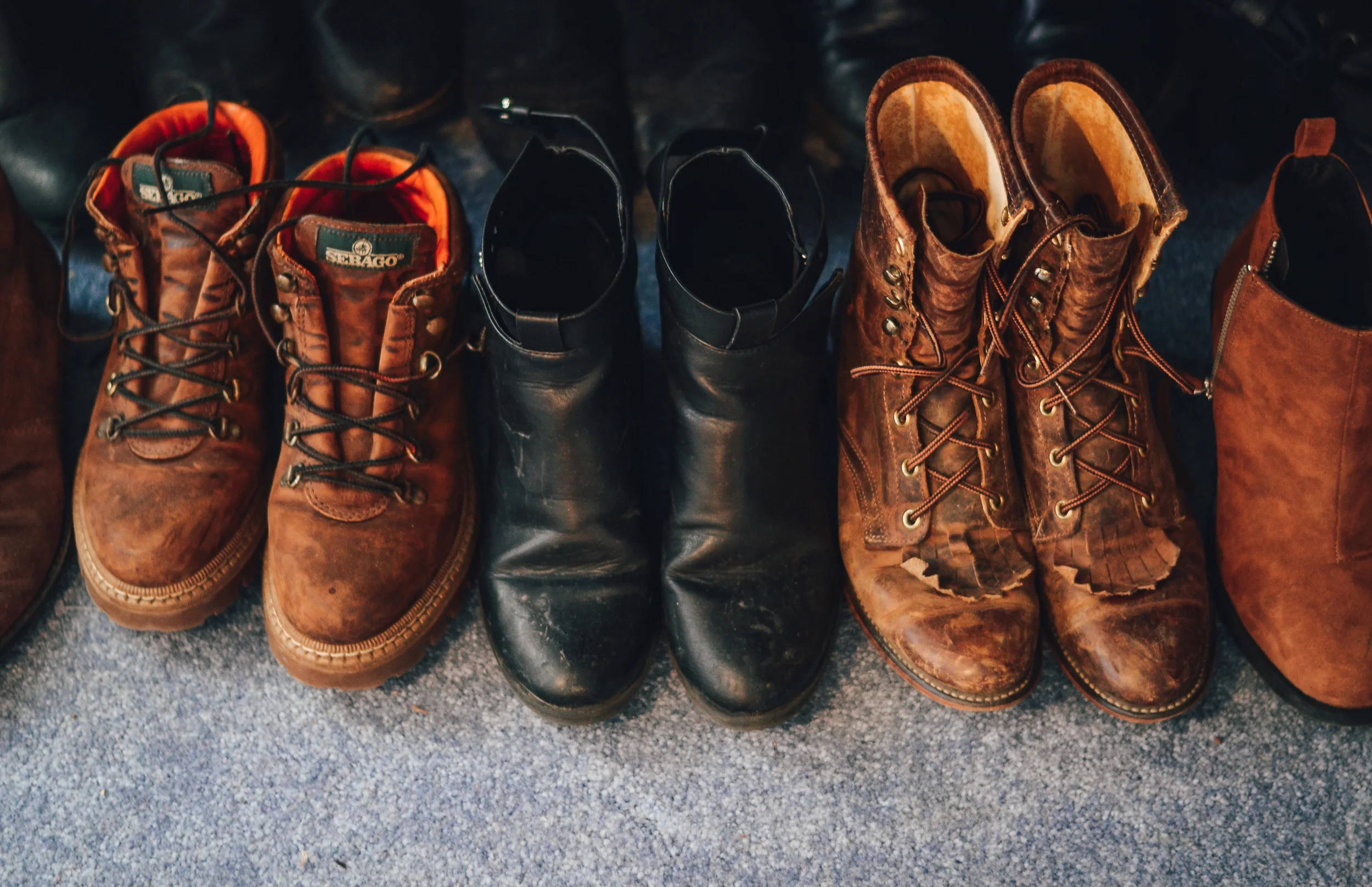 I need to clean my boots............ eh it's winter.