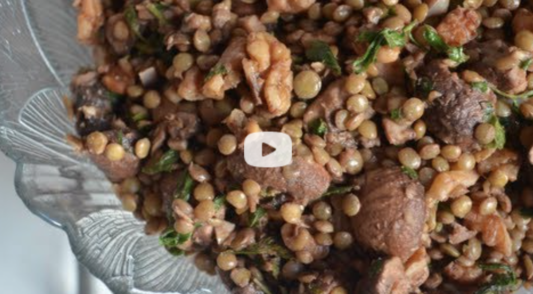 Mushroom Lentil Salad