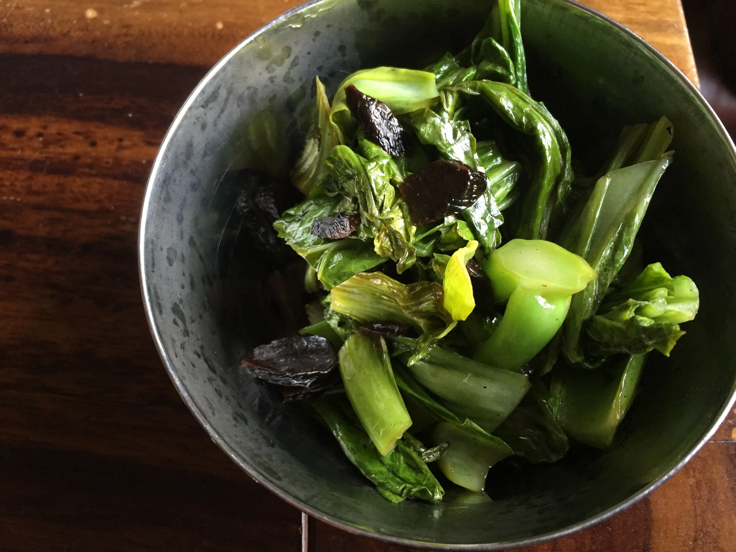 Black Garlic Mustard Greens