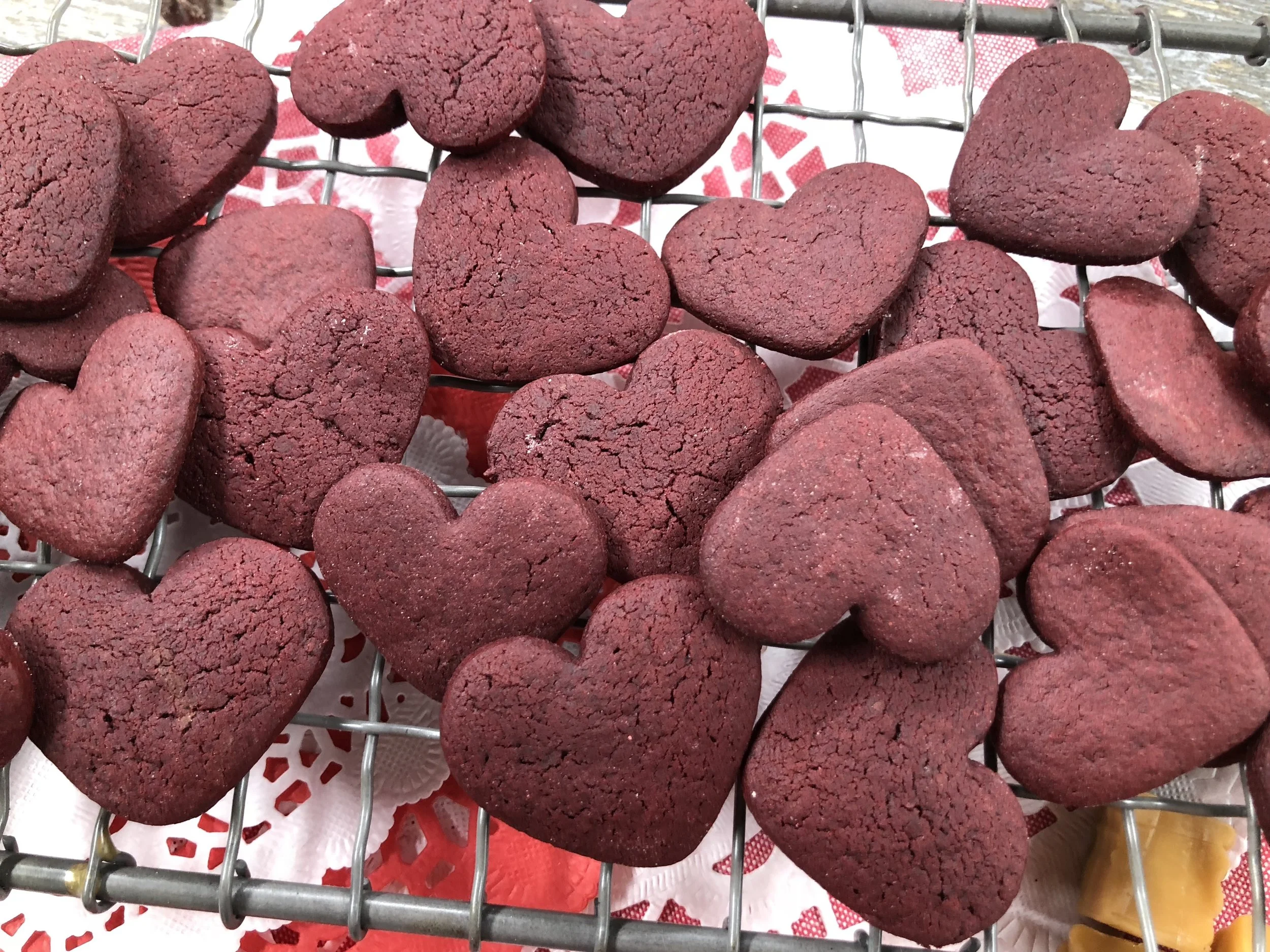 Red Velvet Heart Cookies
