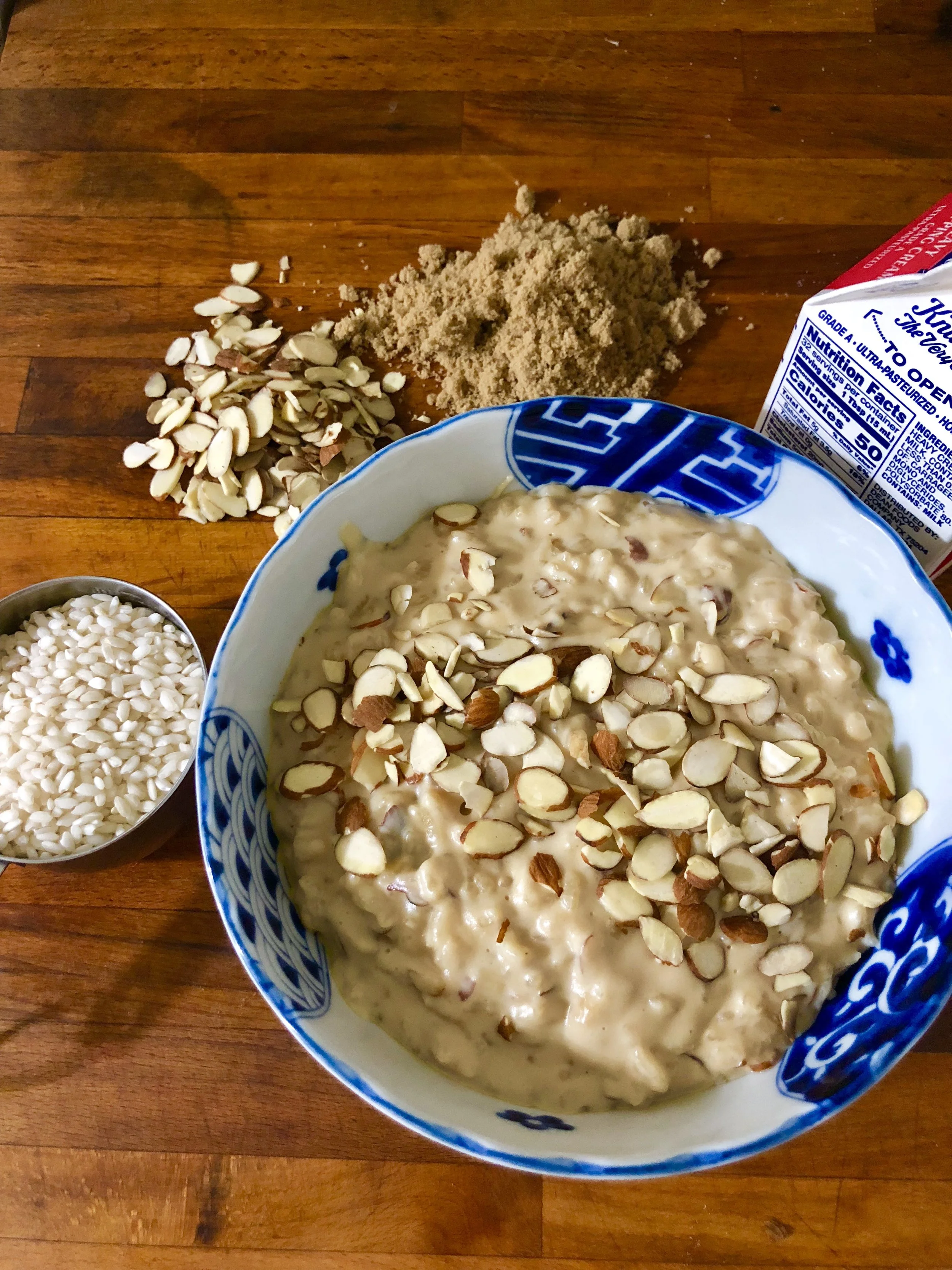 Caramel Almond Rice Pudding
