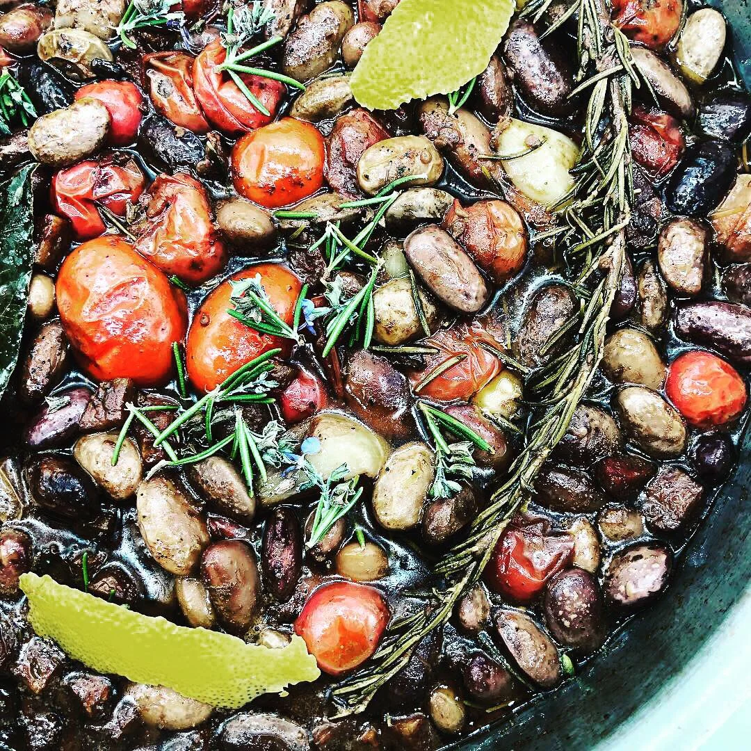 Olive Oil Braised Beans
