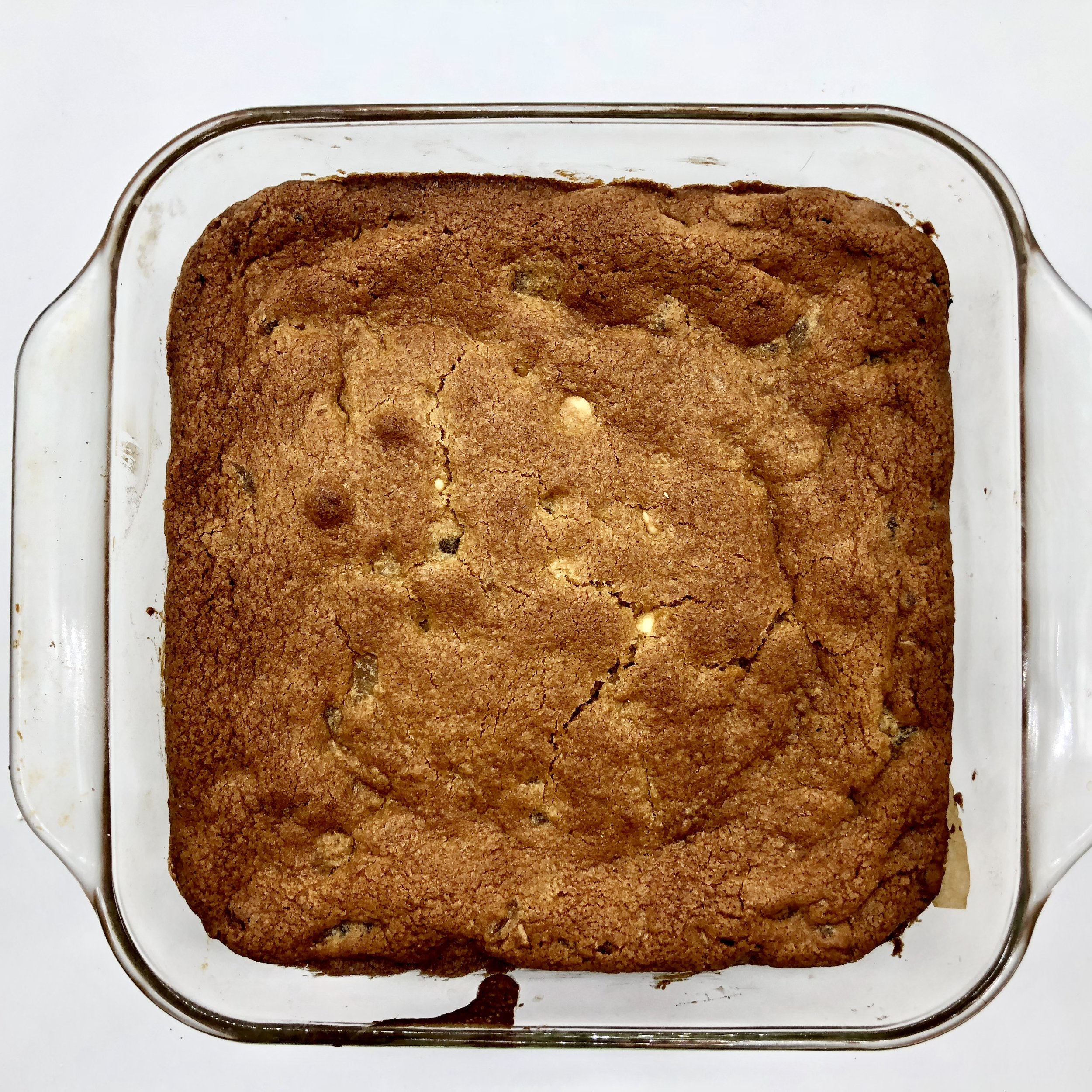 Glass dish? Bake a few minutes longer.