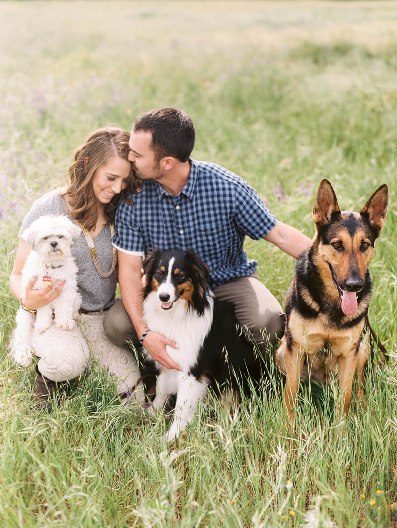 Engagement session with dogs