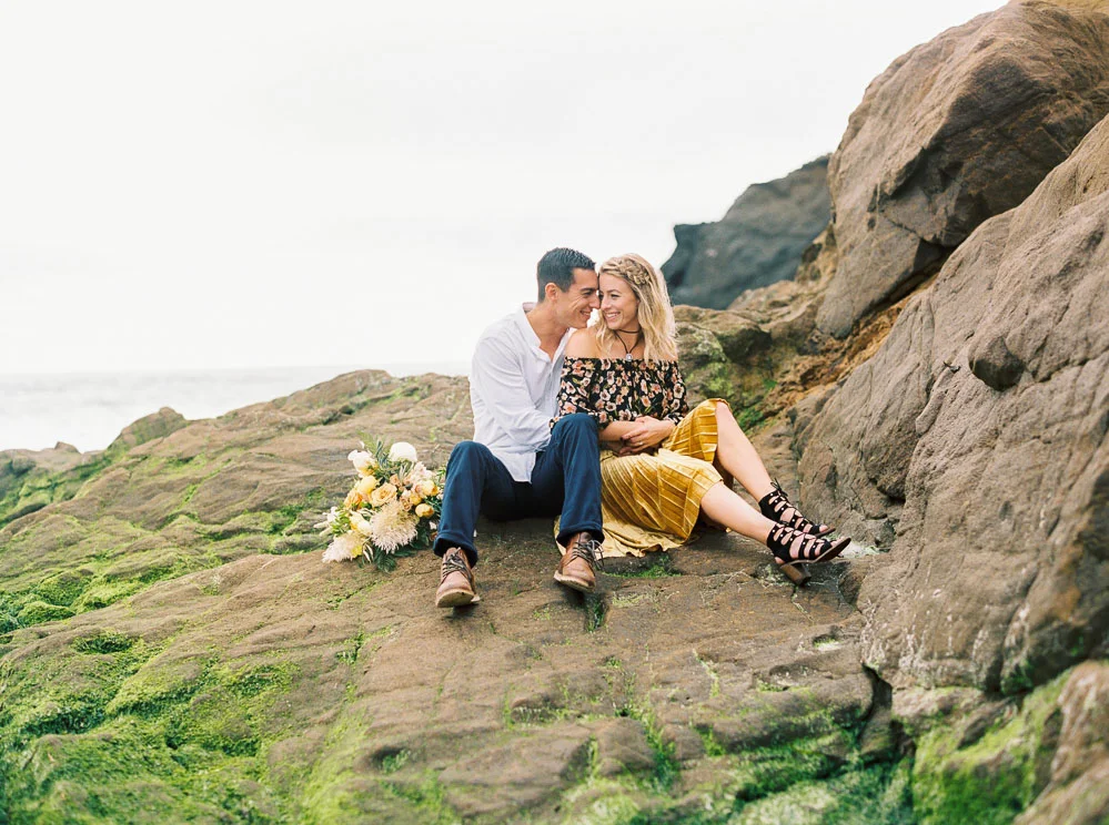 Morgan + Dave's Coastal, Spring Inspired Engagement Session in Marin //