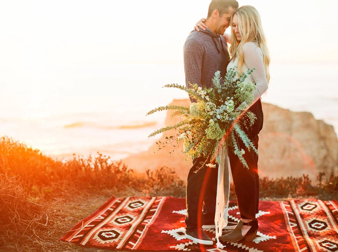 Lauren & Miguel's Beachy Boho Engagement Session //