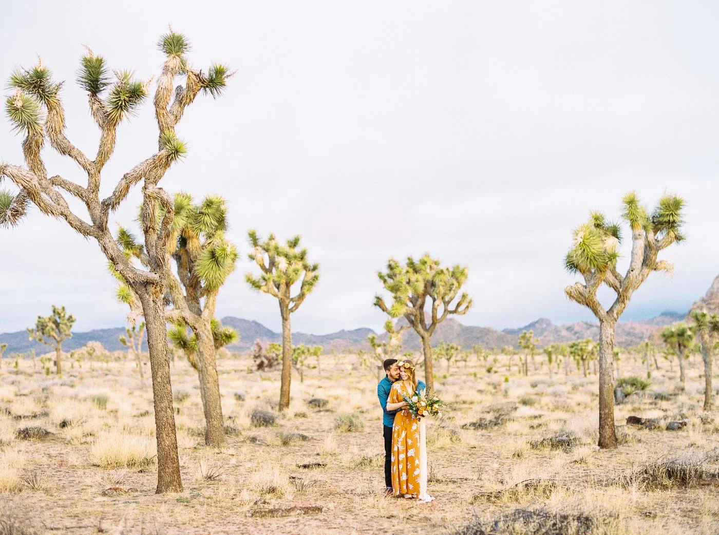 Olivia & Brandon's Sunrise Desert Engagement Session // Joshua Tree, CA