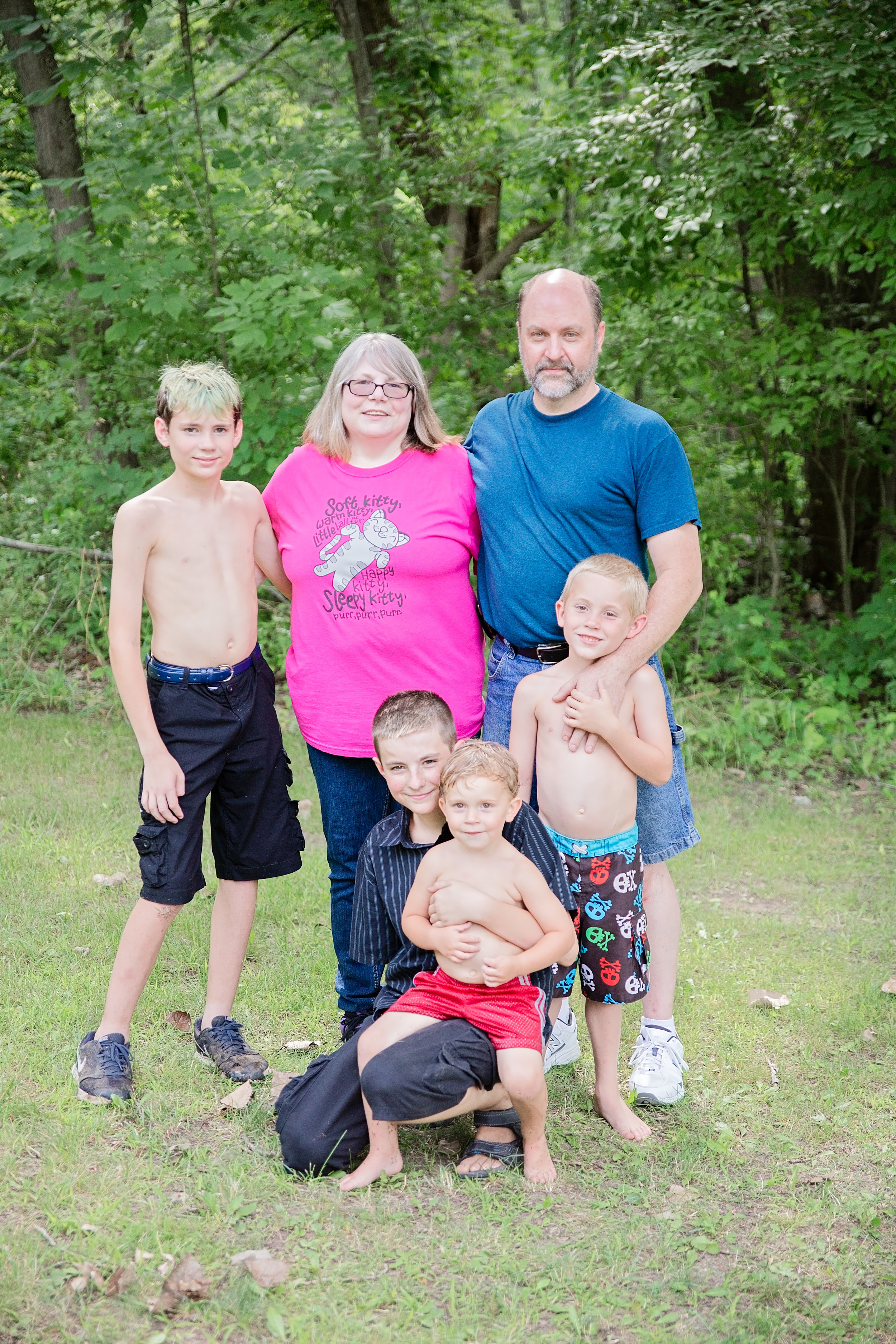 This picture is of my mom and dad with their grandsons. The older two boys are my sons. My dad is the person who got me interested in photography.