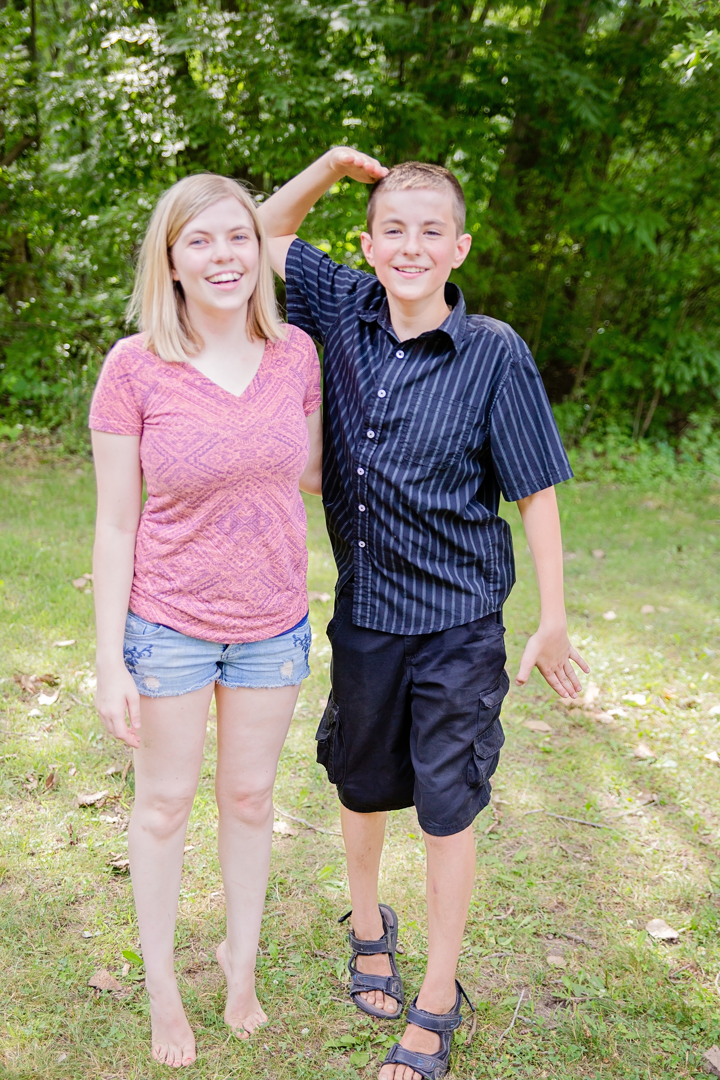 My oldest son, Cole, loves to tease his Aunt Mariah about being almost taller than her.