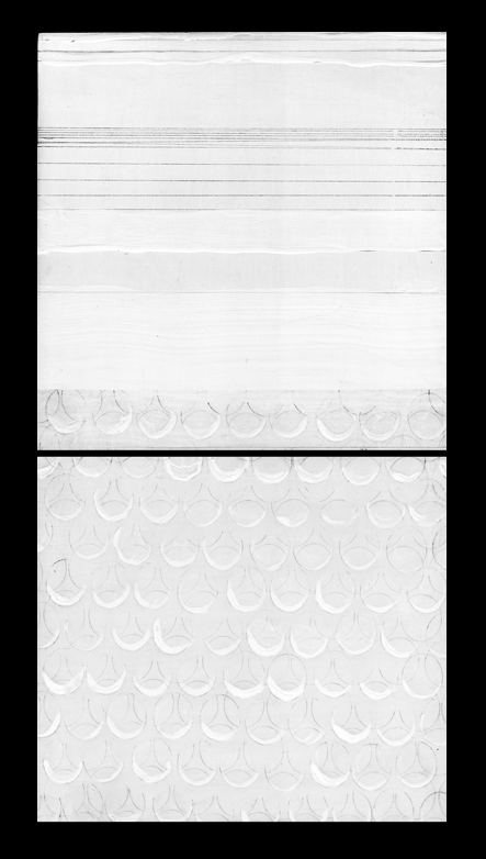 Amanda Hughen, untitled , pencil and acrylic paint on wood panel, 18x9", 1999