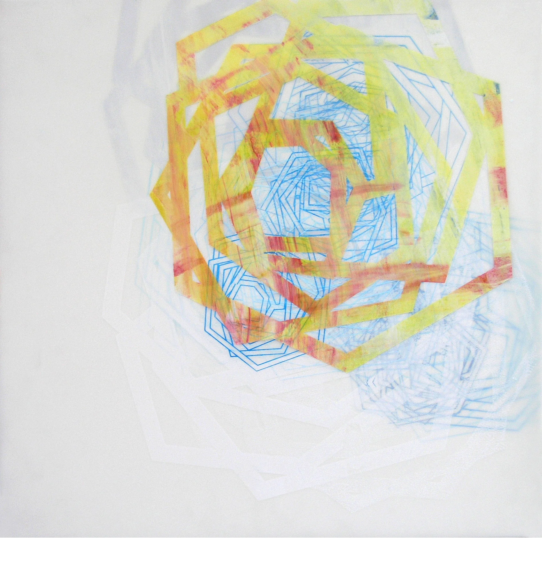 122412A1A2 7.5 Billion , ink and acrylic paint on mylar, 15x15 inches, 2013