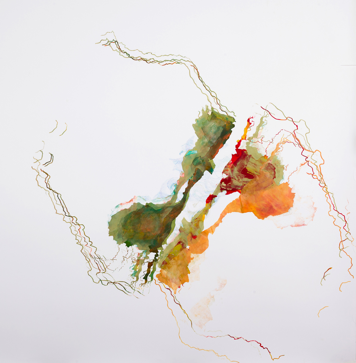 Hughen/Starkweather, Humboldt Bay 2 (Melinda Stone) , 38.75”x 36”, Ink on paper, 2016