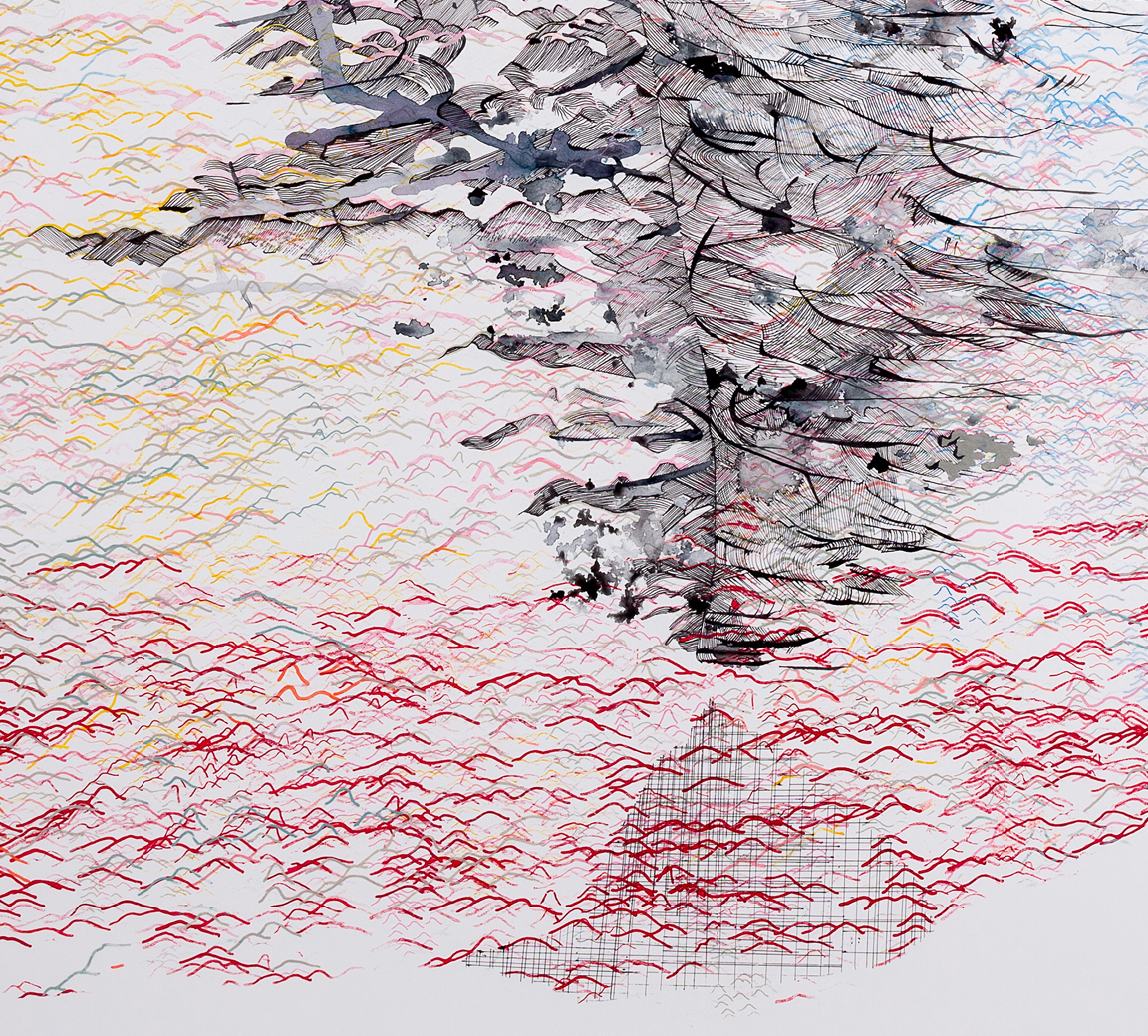 DETAIL of Hughen/Starkweather, Philippines (Sabrina Oliveros) , 27x31.25”, ink on paper, 2016