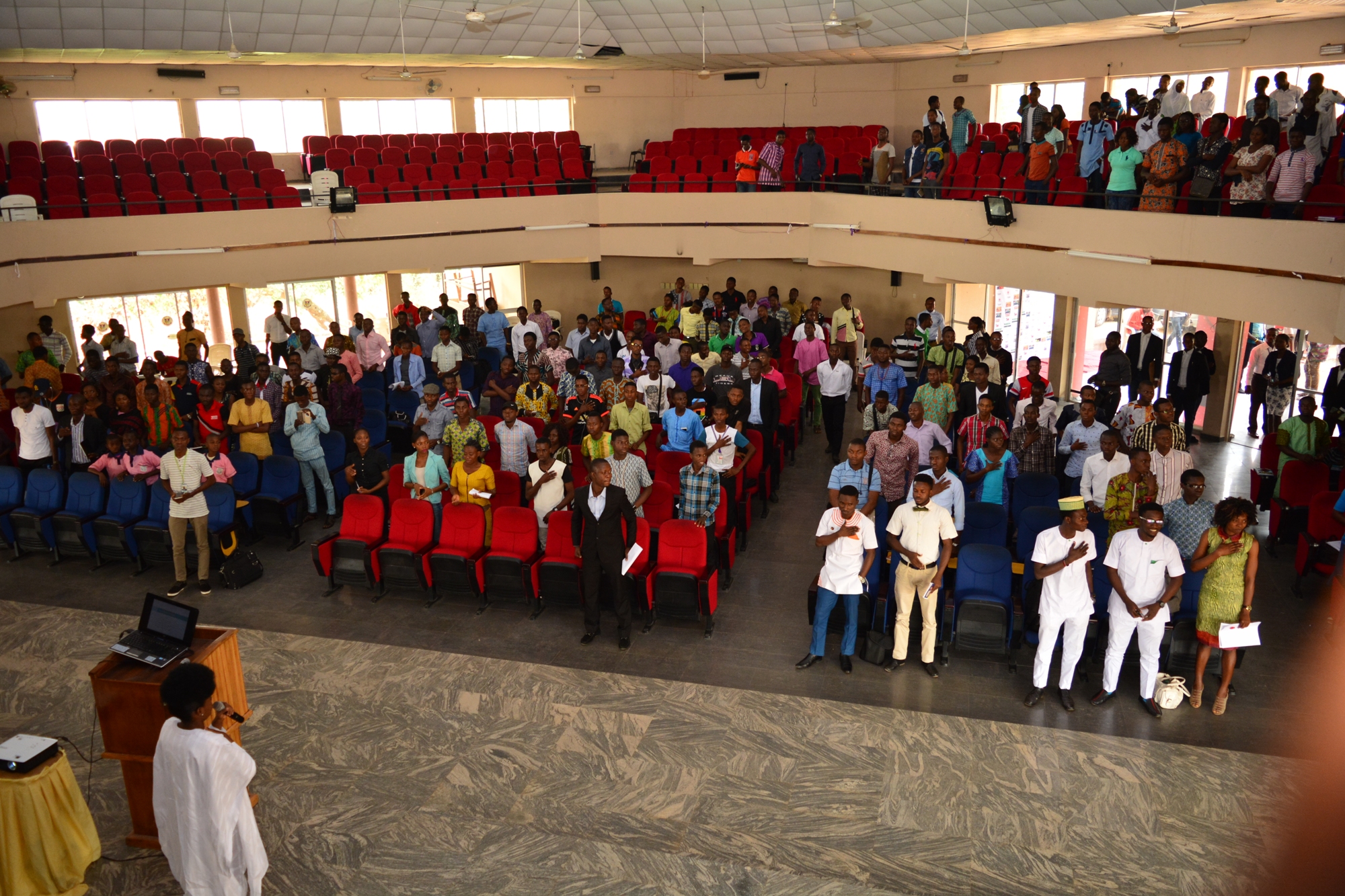 Participants taking the Green Pledge