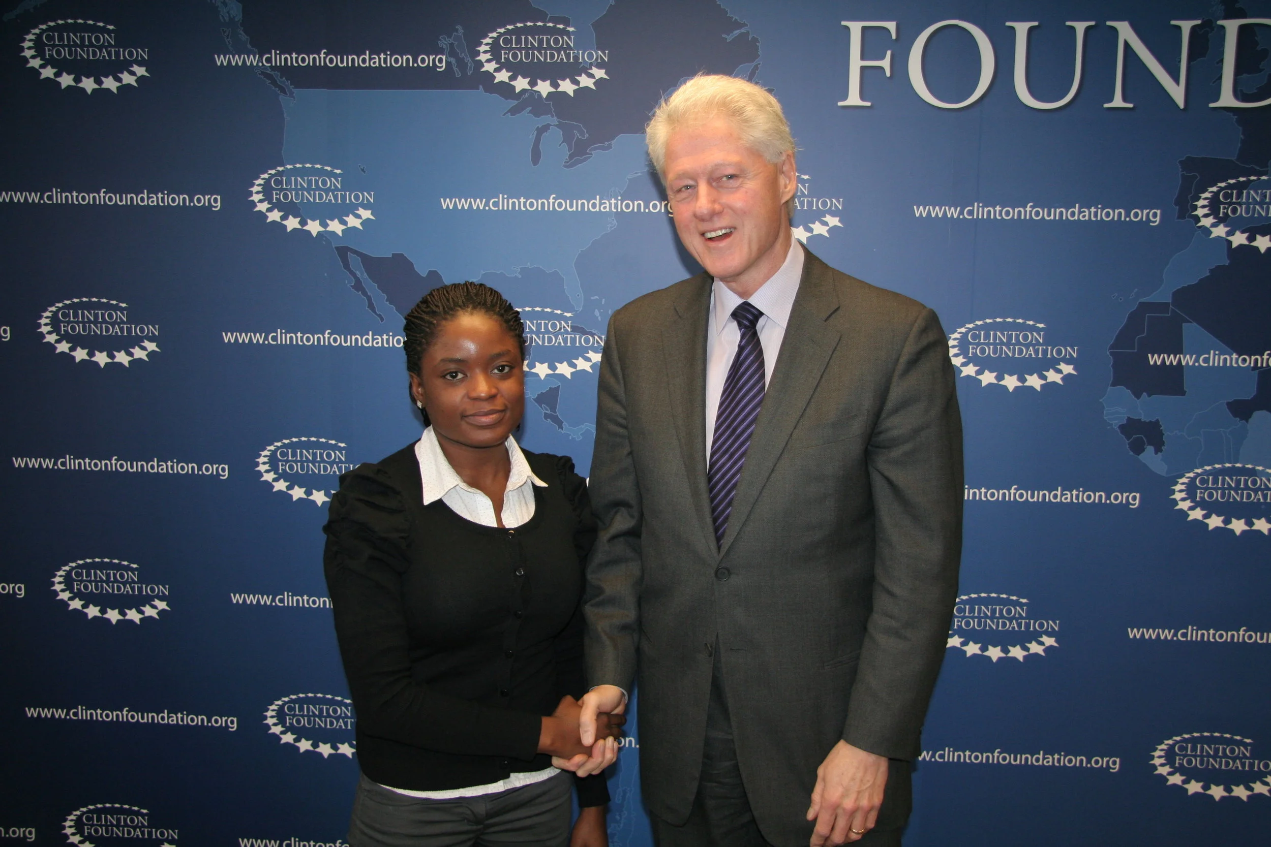Adenike Akinsemolu with Bill Clinton