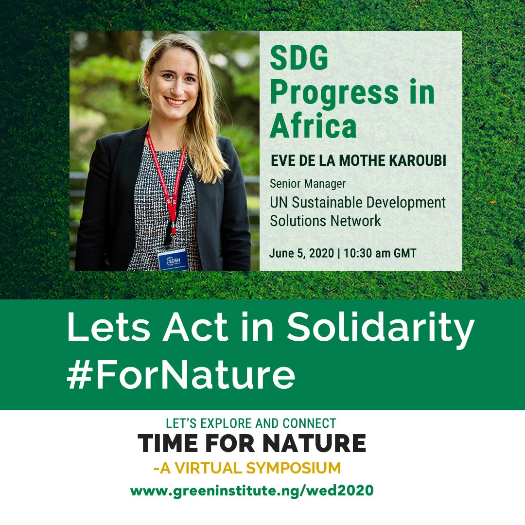 Eve de la Mothe Karoubi on World Environment Day, 2020: SDG Progress in Africa