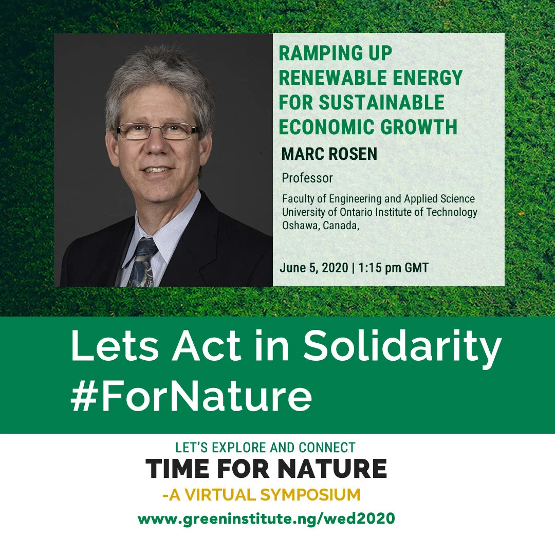  Marc Rosen on World Environment Day, 2020: Ramping up Renewable Energy for Sustainable Economic Growth