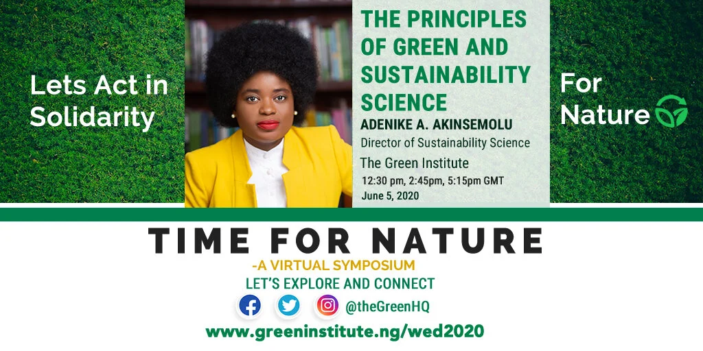 Adenike Akinsemolu on  World Environment Day, 2020: VIRTUAL BOOK LAUNCH: The Principles of Green and Sustainability Science