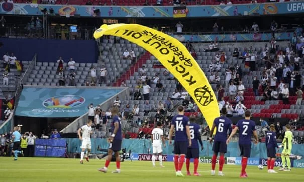 Greenpeace Euro 2020 parachutist lucky not to be shot down, says politician