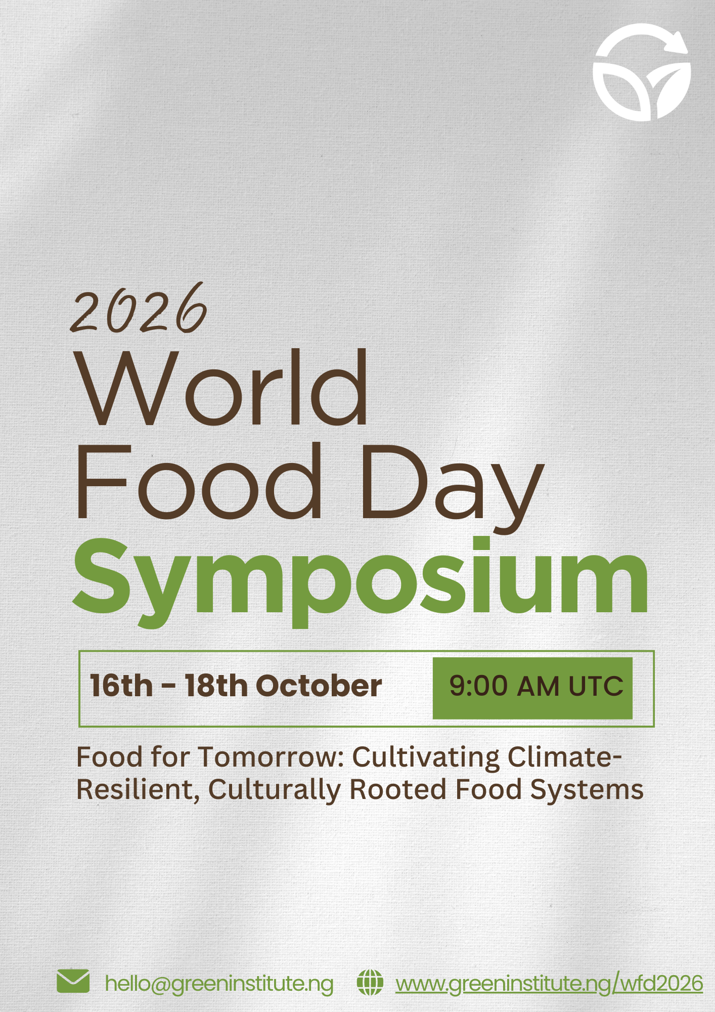 World Food Day 2026 Symposium 