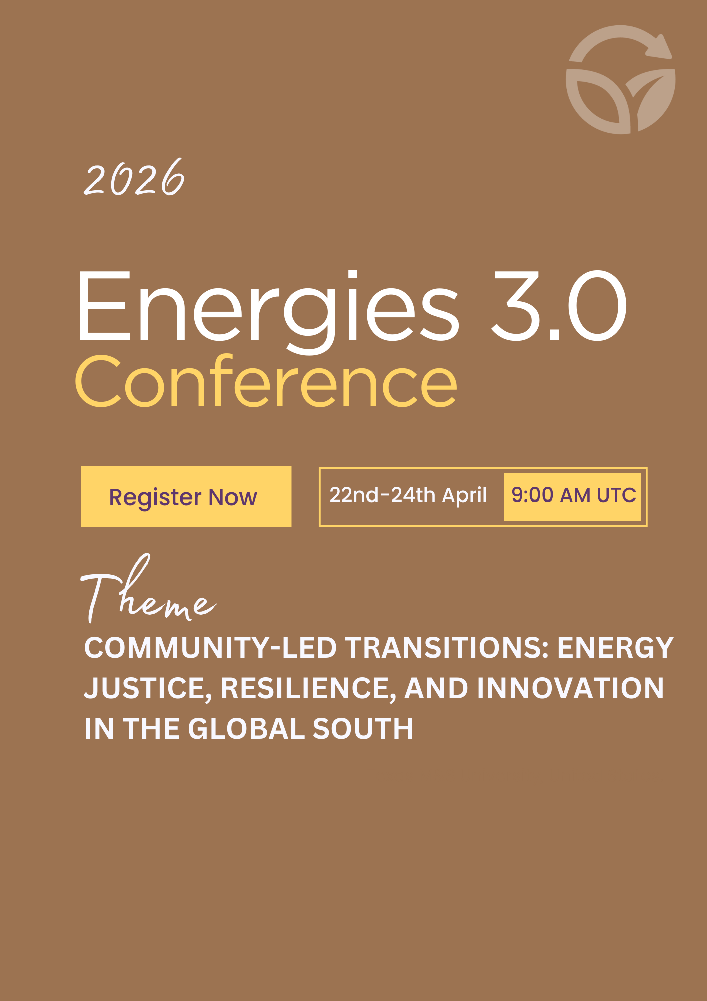 Energies 3.0 Conference April 22-24, 2026