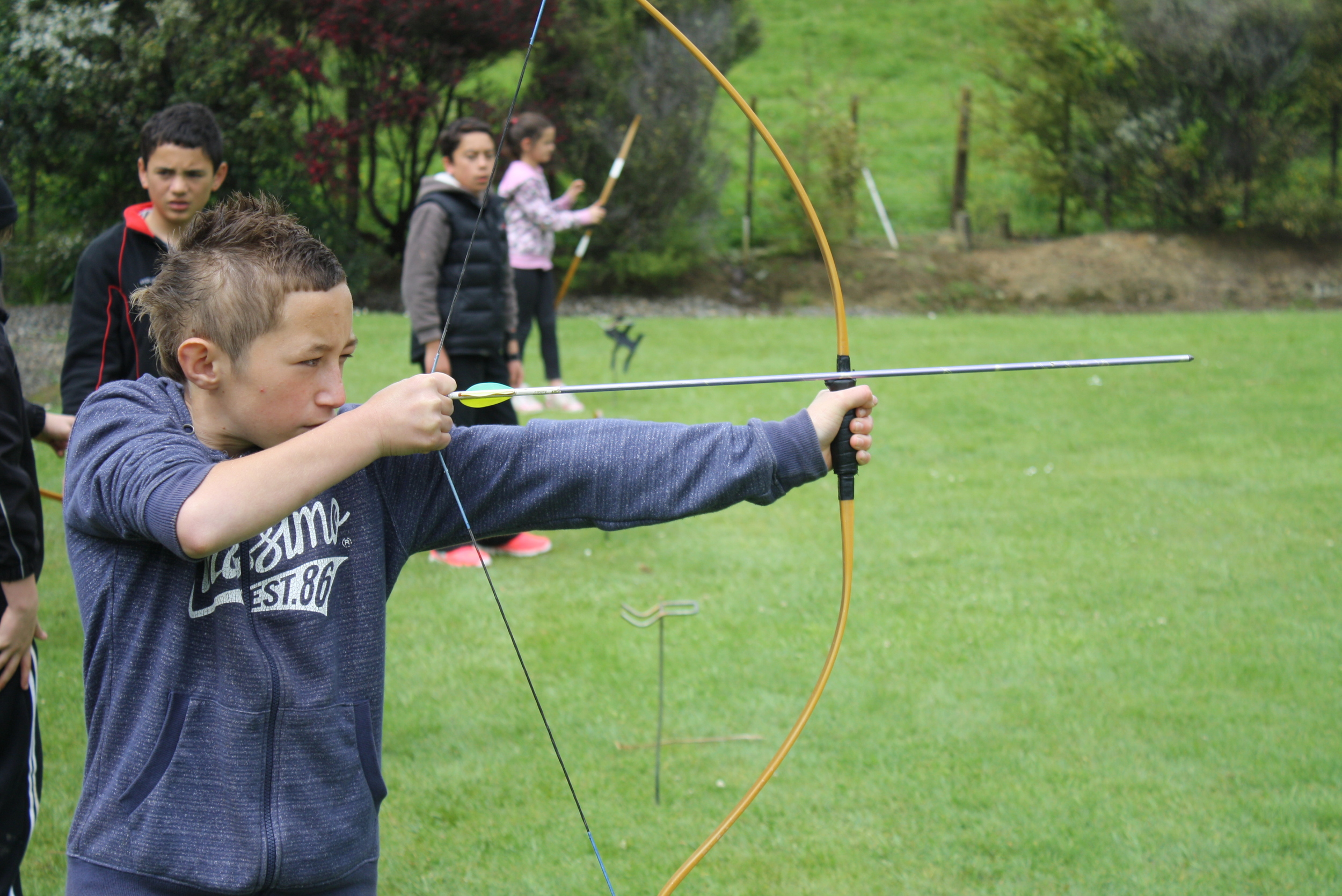   Archery is one of our most popular activities. Four targets are available with full sets of bows and arrows.  