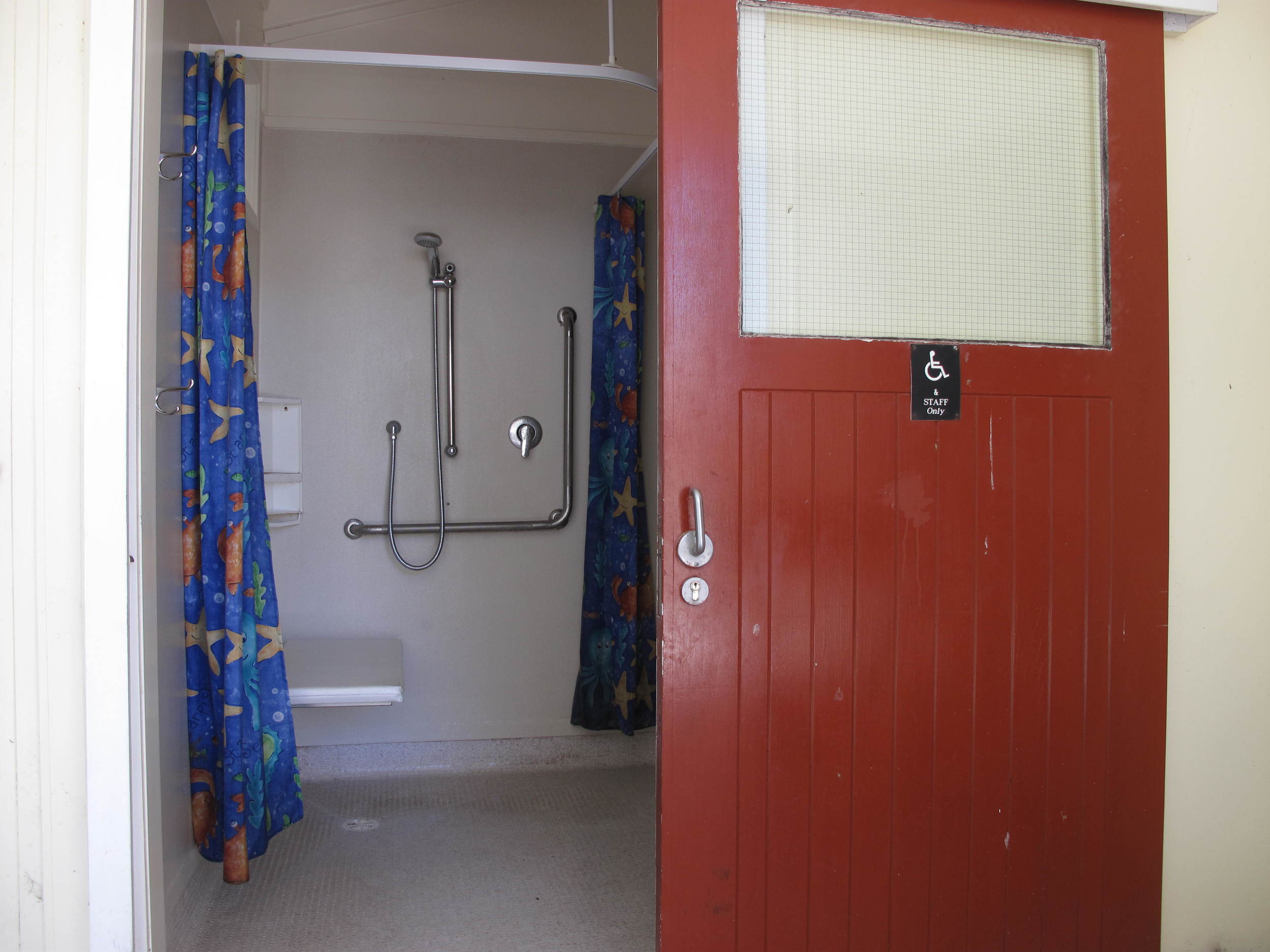   Most areas have disabled access. All adult disabled / adult showers have constant hot water.  