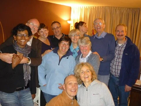 With our team and some Dutch friends.