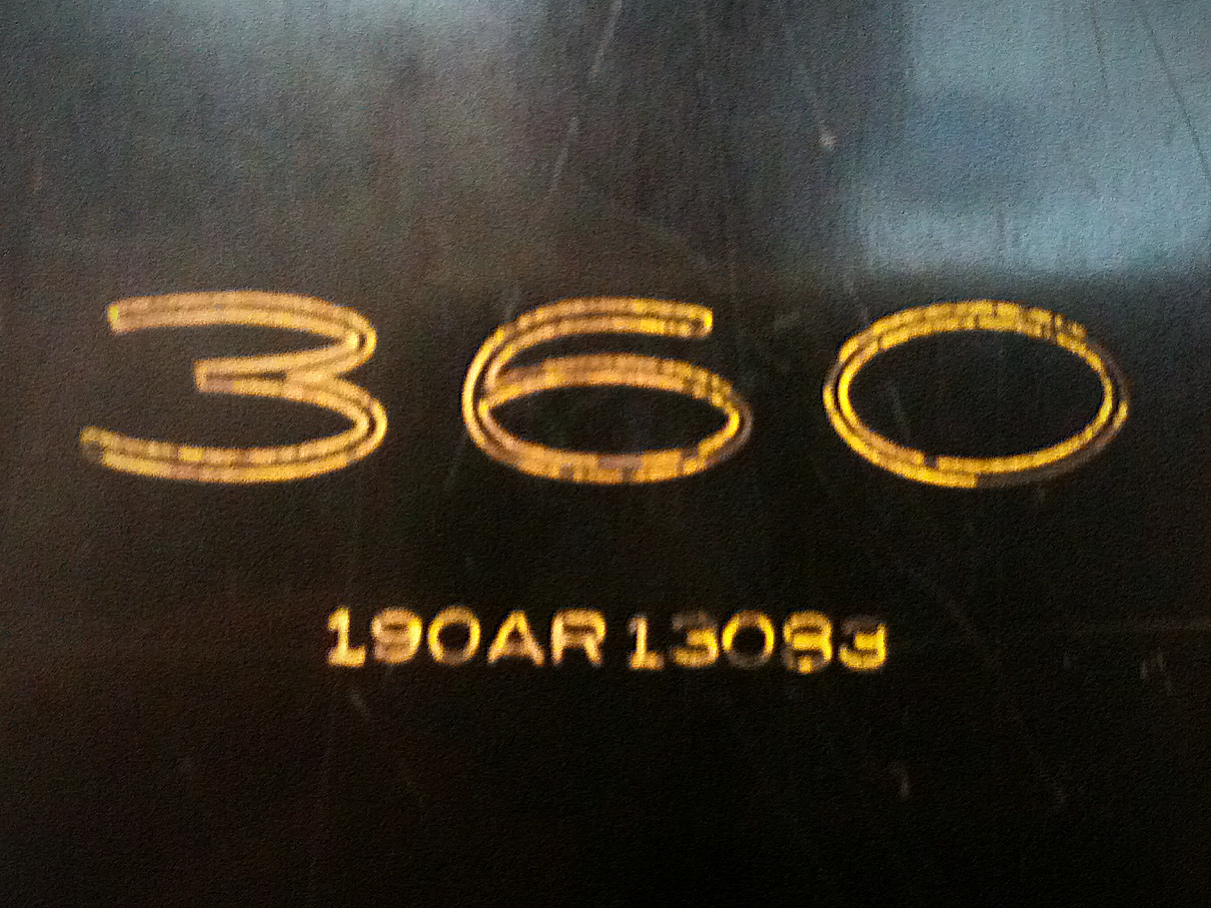 Detail from Head 360 skis.
